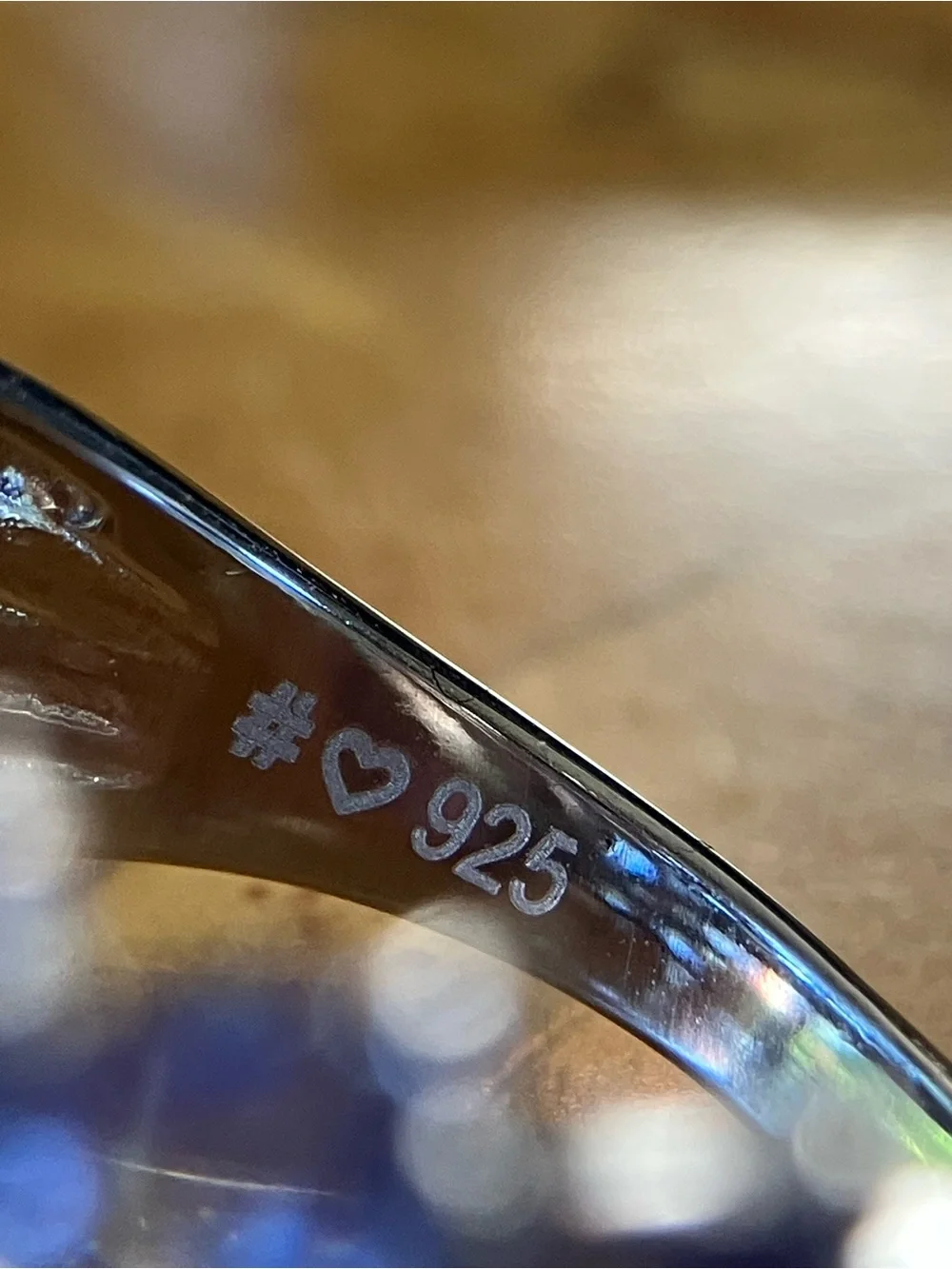 Genuine Tanzanite Sterling Silver Cocktail Ring Size 8